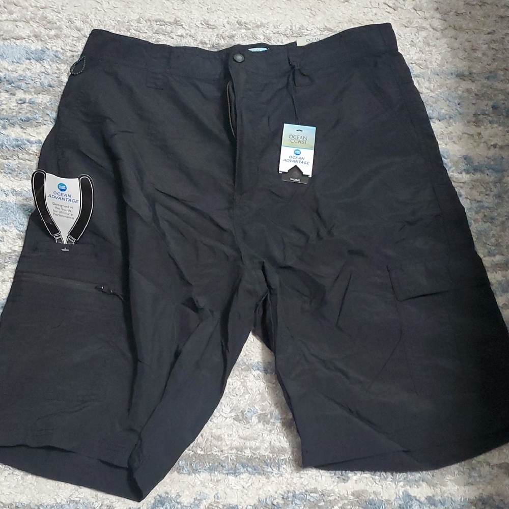 Ocean Coast Black Athletic Shorts